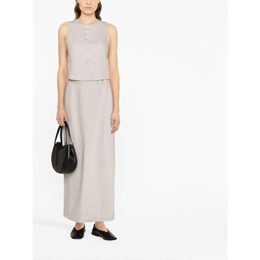 Sleeper Lili linen maxi skirt grey size XL